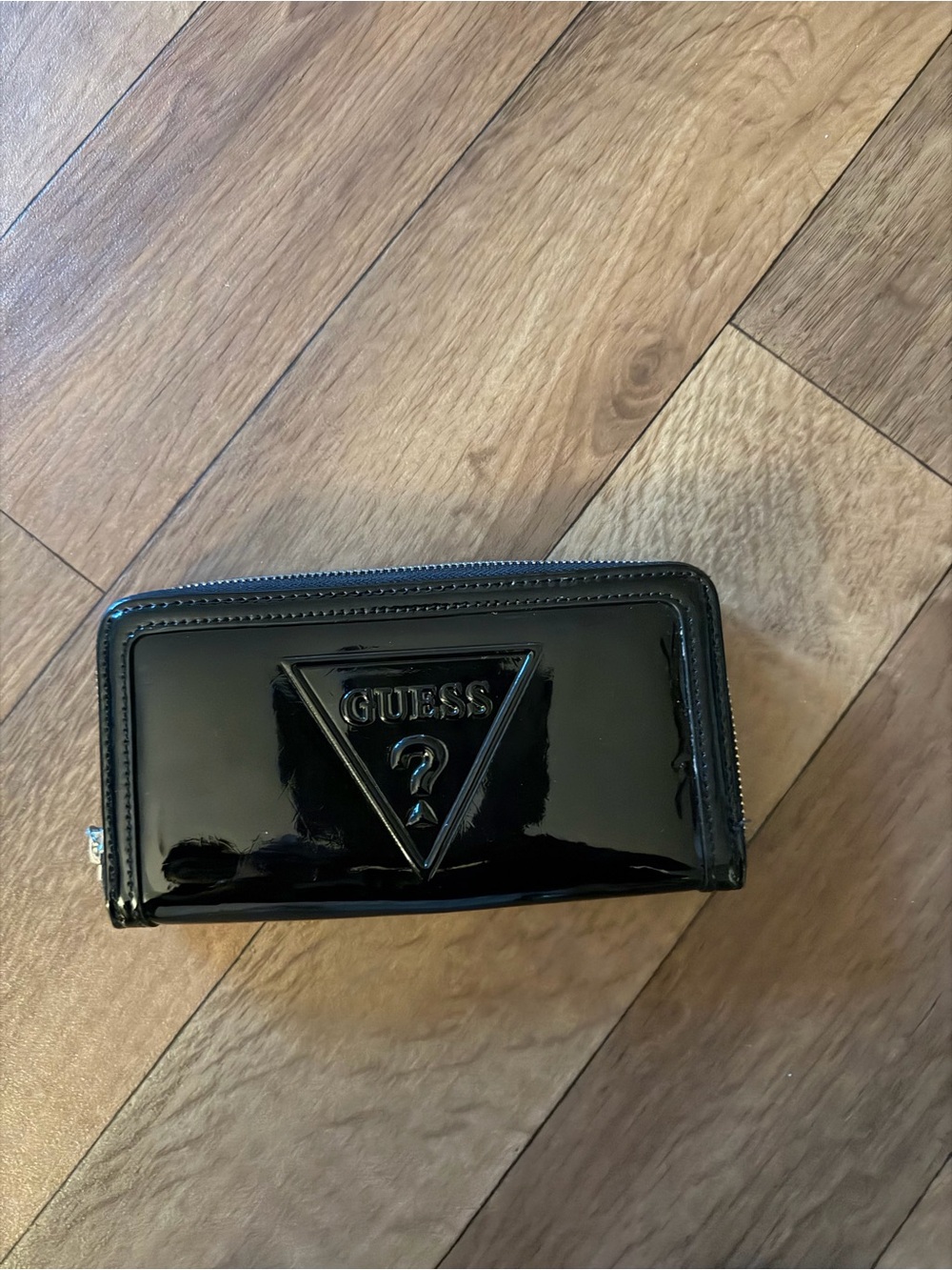 GUESS Black Patent Leather Wallet